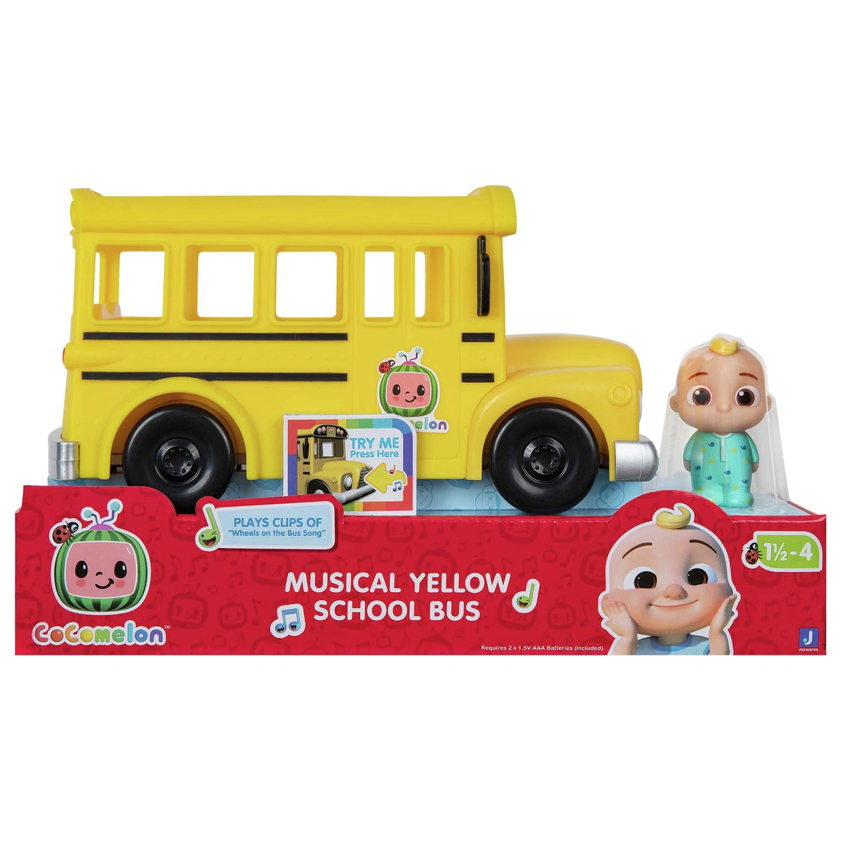 CoComelon Musical Yellow School Bus with JJ figure