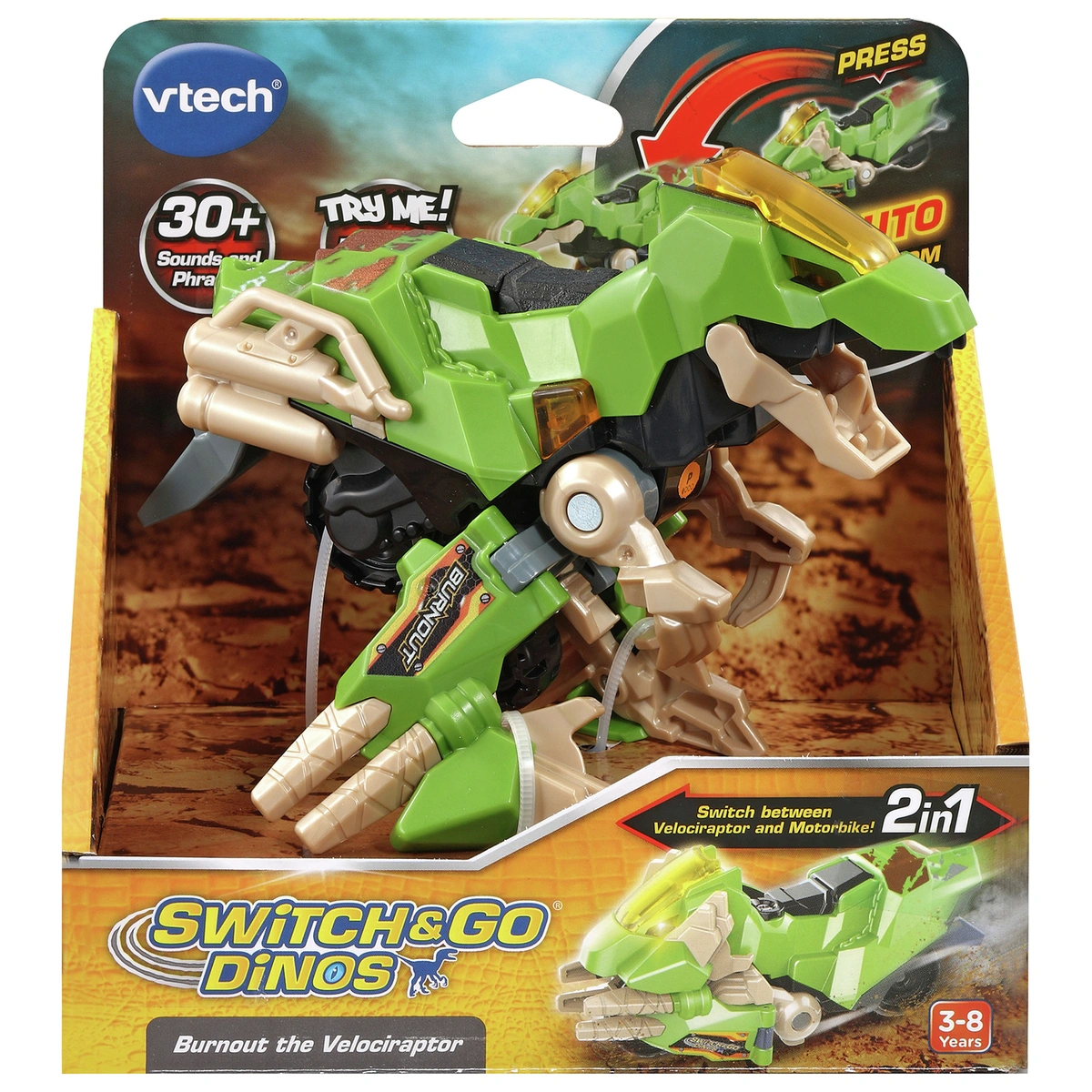 VTech Switch & Go Dinos Burnout The Velociraptor