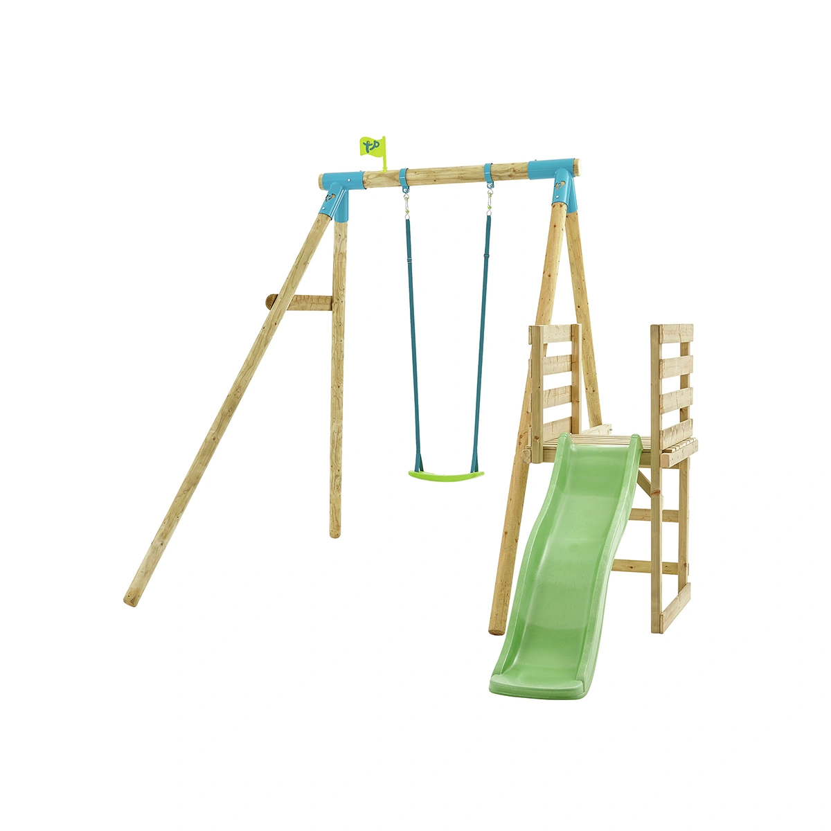TP Robin Wooden Kids Swing and 6ft Slide Multiplay