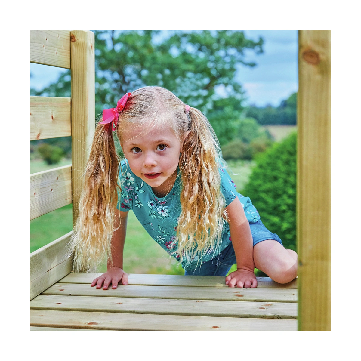 TP Robin Wooden Kids Swing and 6ft Slide Multiplay