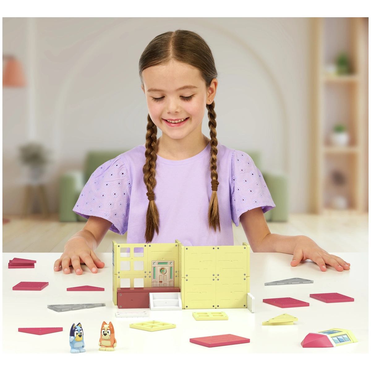 Tile Town Bluey Heeler Home Magnetic Tile Playset