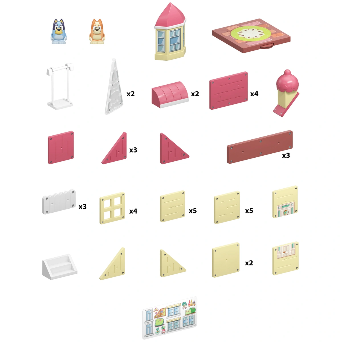 Tile Town Bluey Heeler Home Magnetic Tile Playset