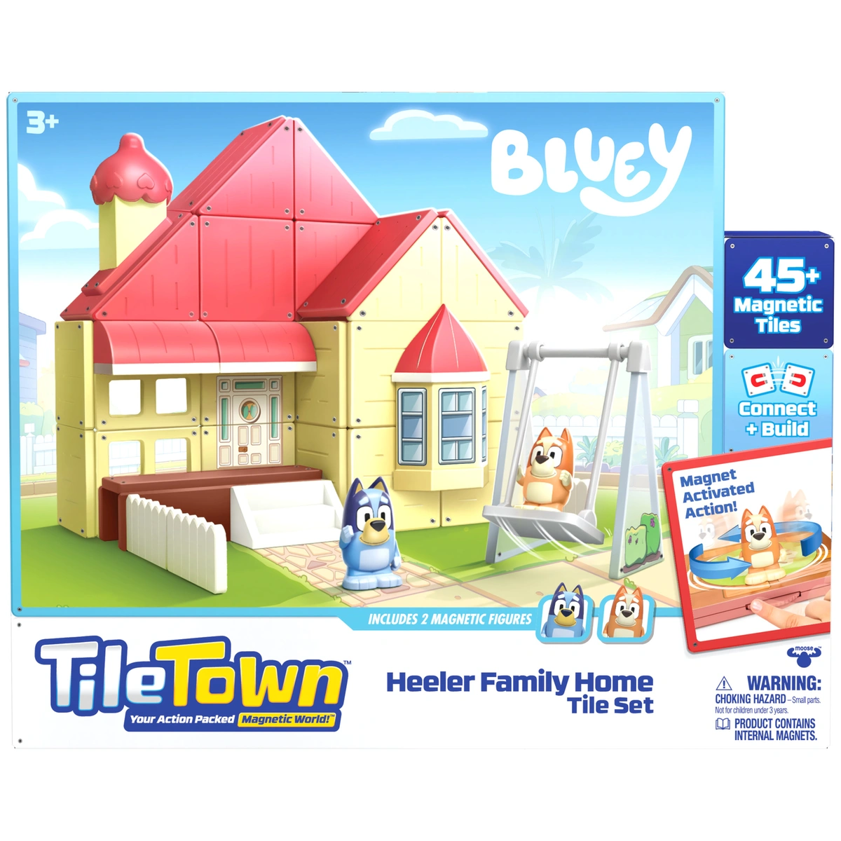 Tile Town Bluey Heeler Home Magnetic Tile Playset