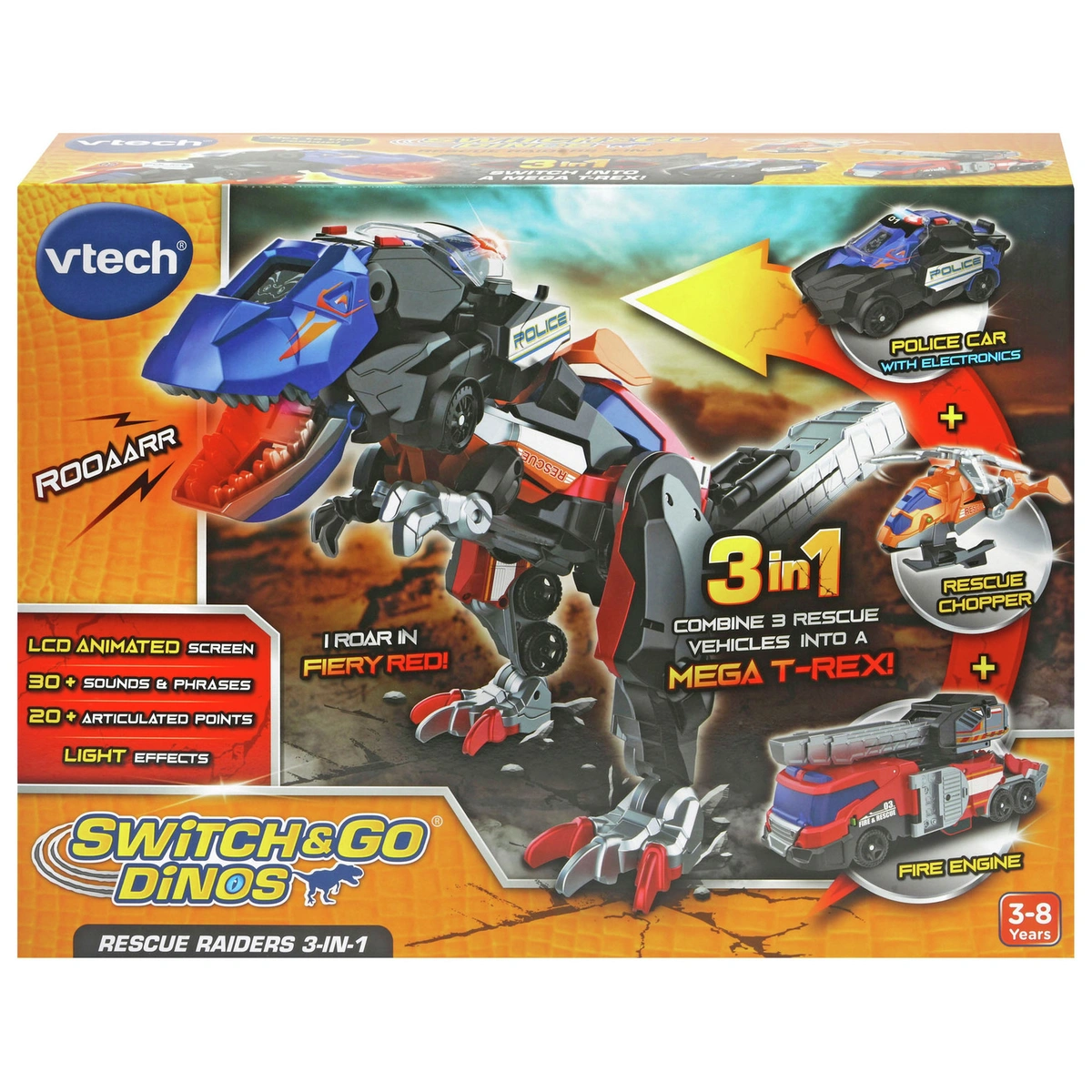 VTech Switch & Go Dinos  Rescue Raiders 3-in-1