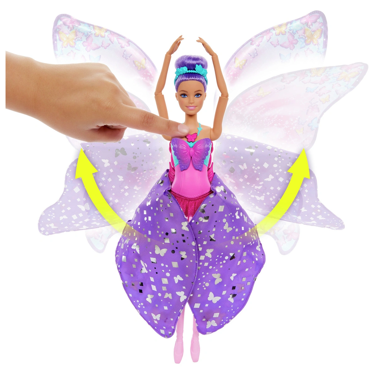 Barbie Dance and Flutter Doll with 2-in-1 Transformation