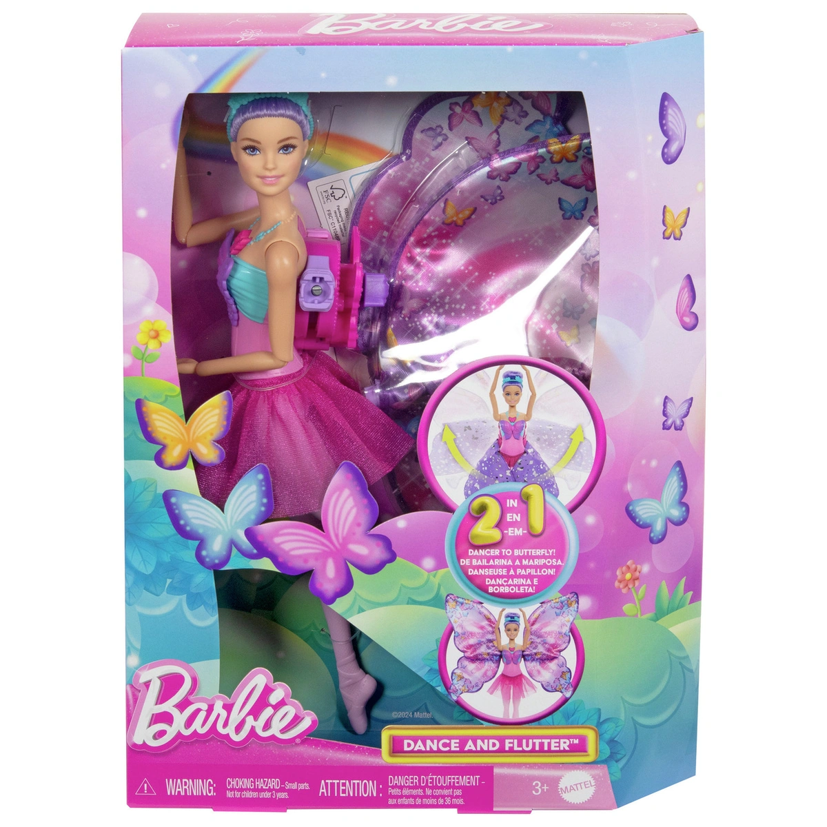 Barbie Dance and Flutter Doll with 2-in-1 Transformation