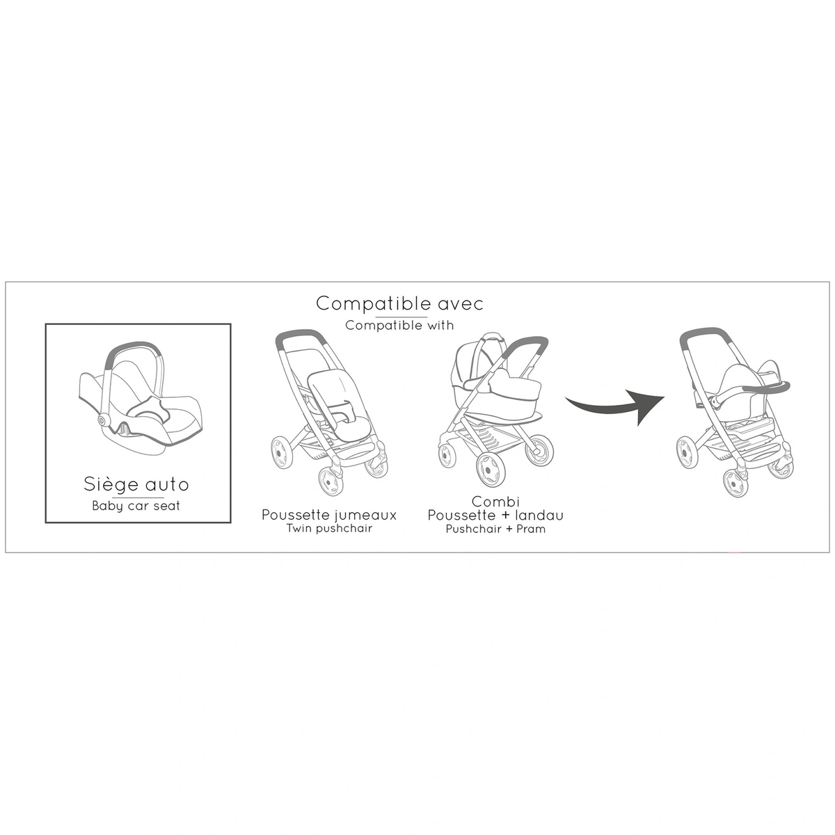 Smoby Maxi Cosi Dolls Car Seat   Sage