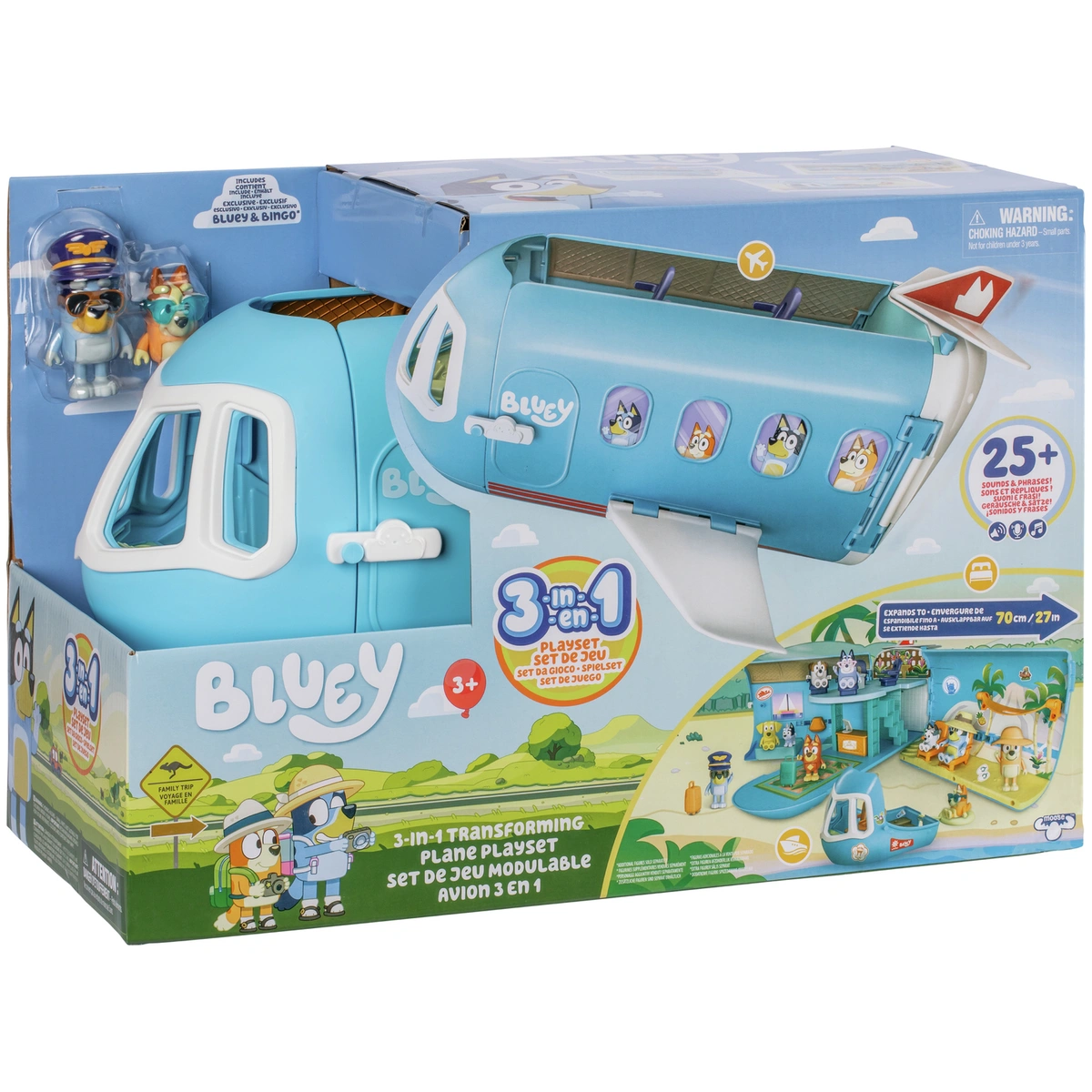 Bluey 3-In-1 Airplane Transforming Playset