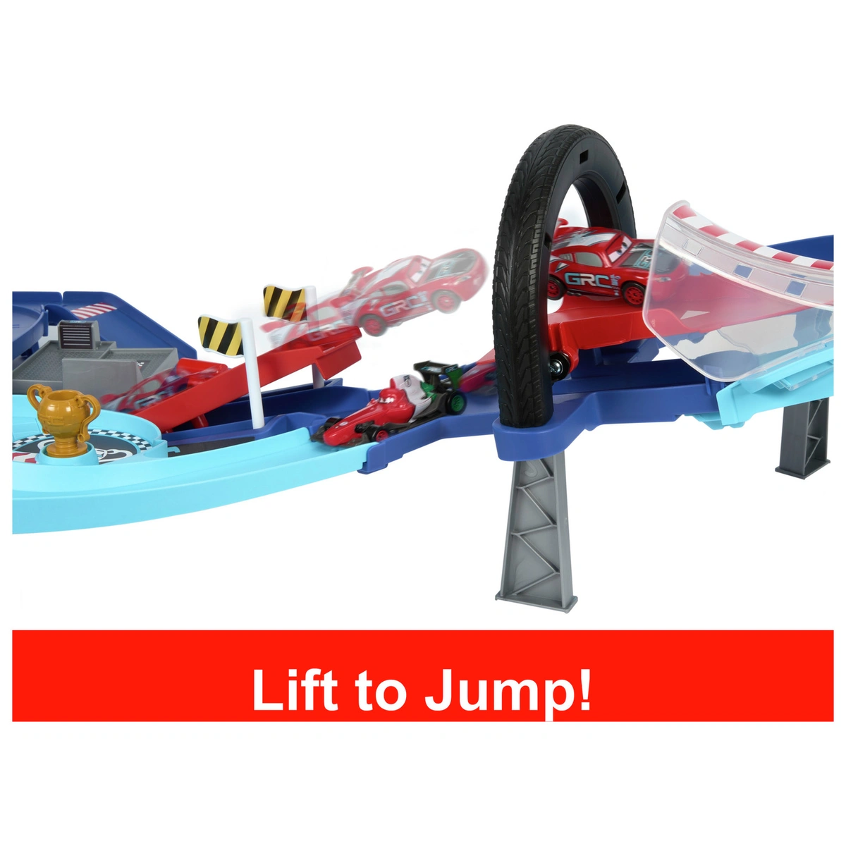 Disney Pixar Cars Global Racers Cup GRC Jump Raceway Playset