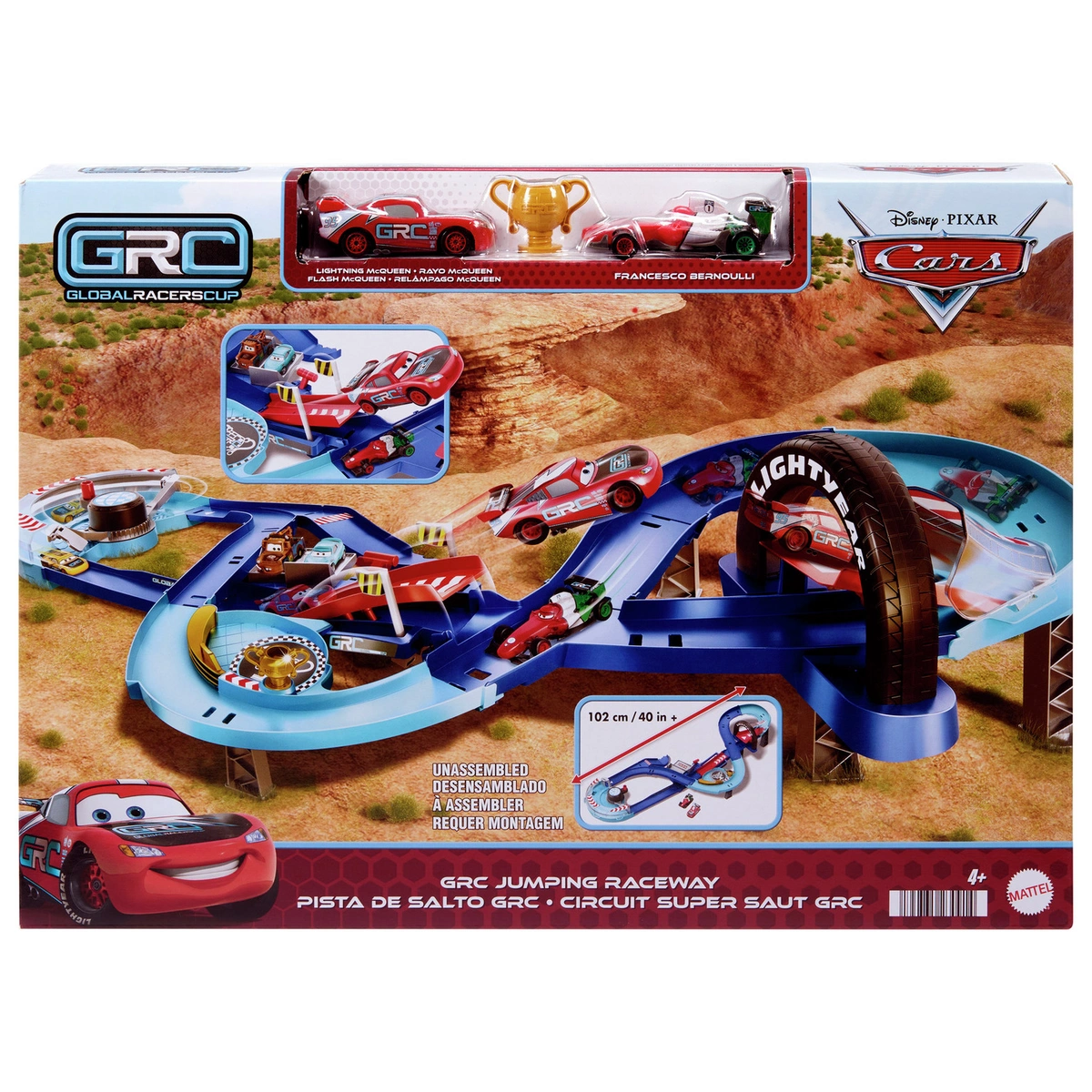 Disney Pixar Cars Global Racers Cup GRC Jump Raceway Playset