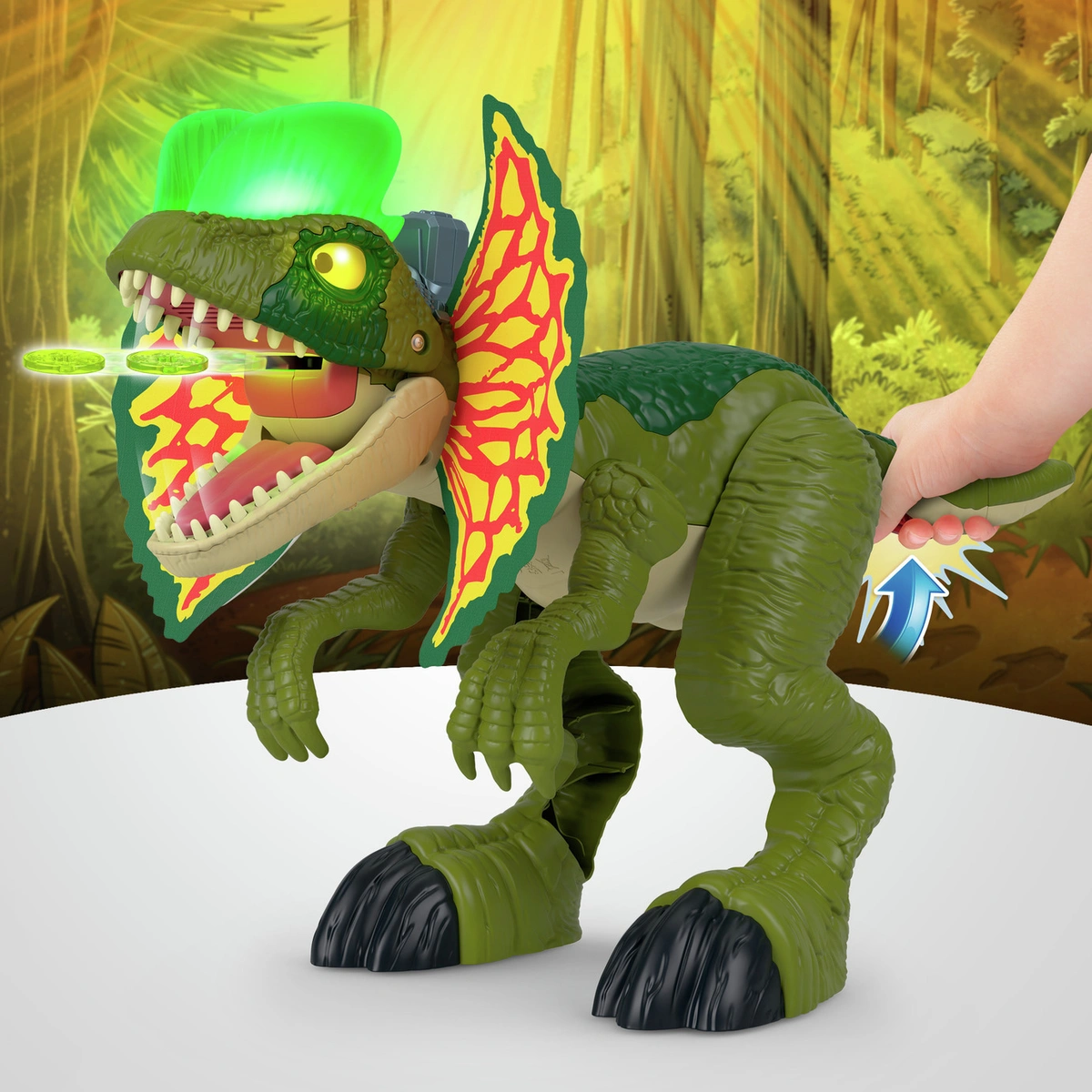 Imaginext Jurassic World Attack Dilophosaurus Dinosaur Toy