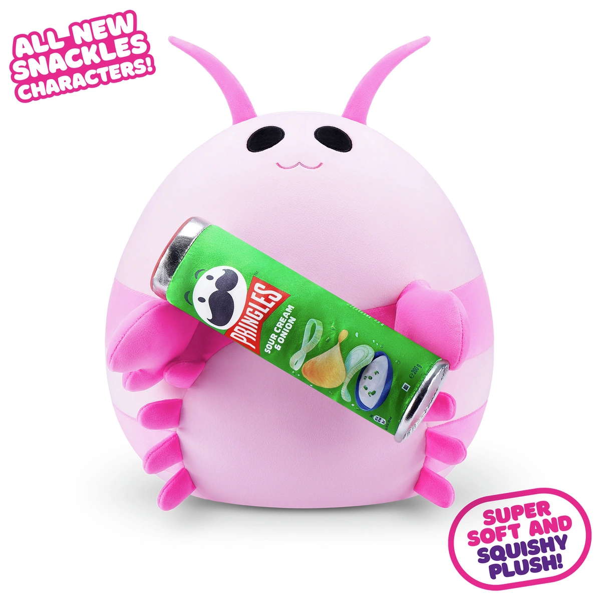 Zuru Snackles 14" Pink Shrimp Pringle Plush