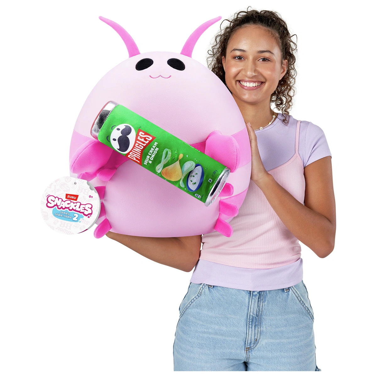Zuru Snackles 14" Pink Shrimp Pringle Plush