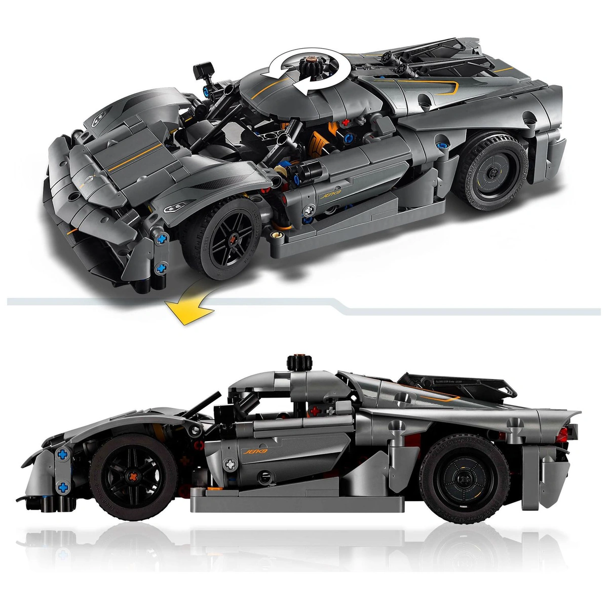 LEGO Technic Koenigsegg Jesko Absolut Grey Hypercar 42173
