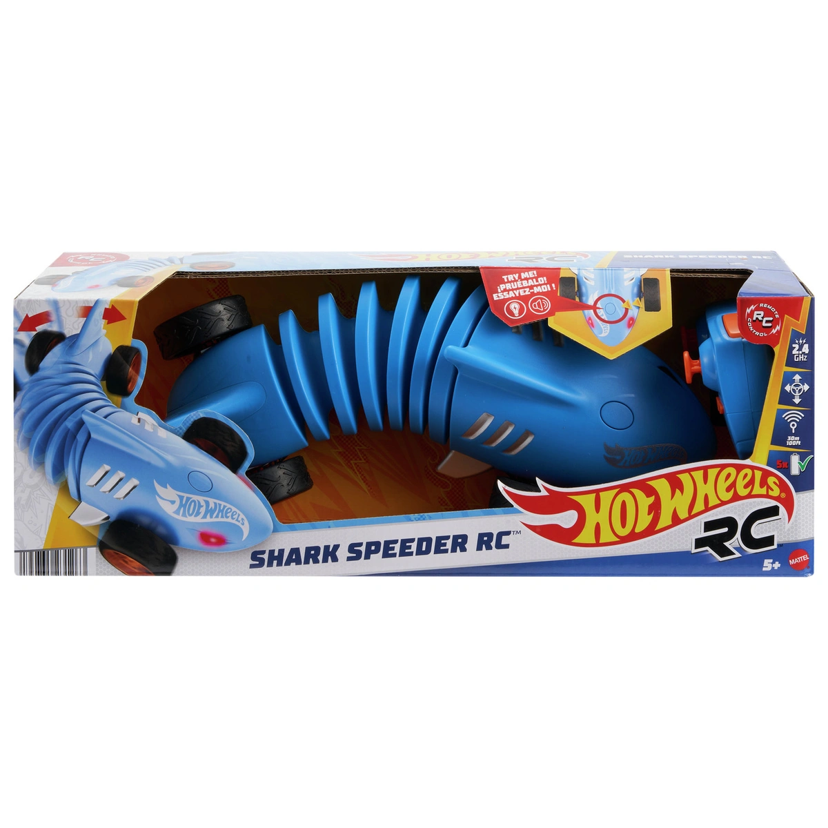 Hot Wheels Shark Speeder, Battery-Powered RC Vehicle
