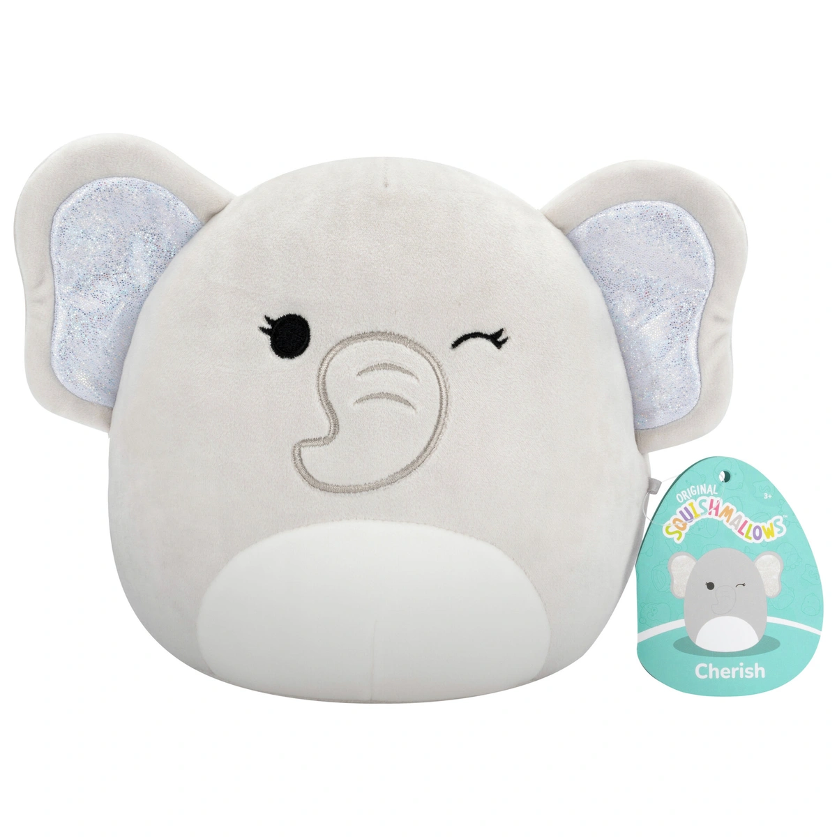 Original Squishmallows 7.5-Inch Cherish the Grey Elephant