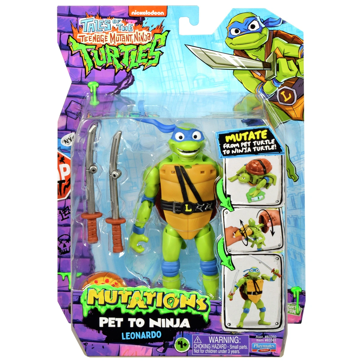 Teenage Mutant Ninja Turtles Pet To Ninja Leonardo Figure