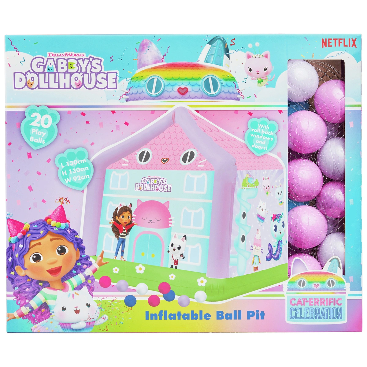 Gabby's Dollhouse Jumbo Inflatable Ball Pit
