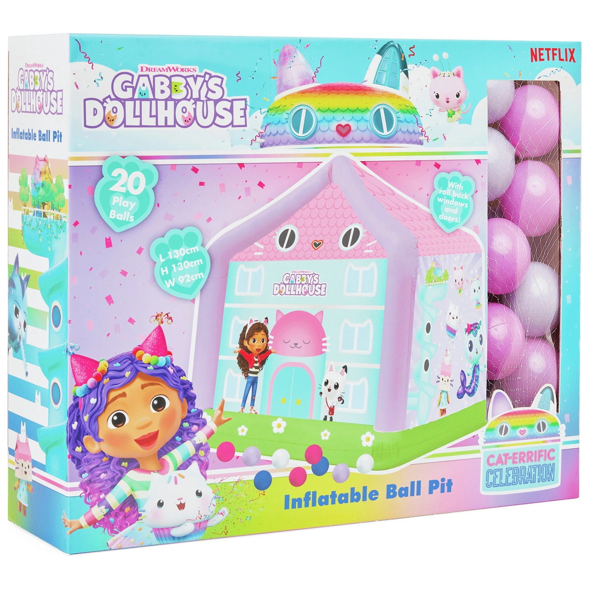 Gabby's Dollhouse Jumbo Inflatable Ball Pit
