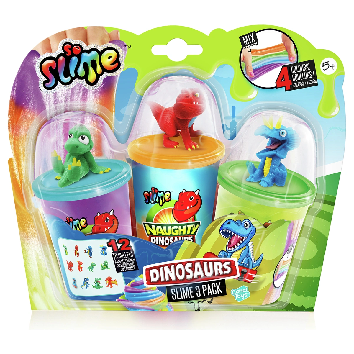 So Slime Collectable Dino-Pack of 3