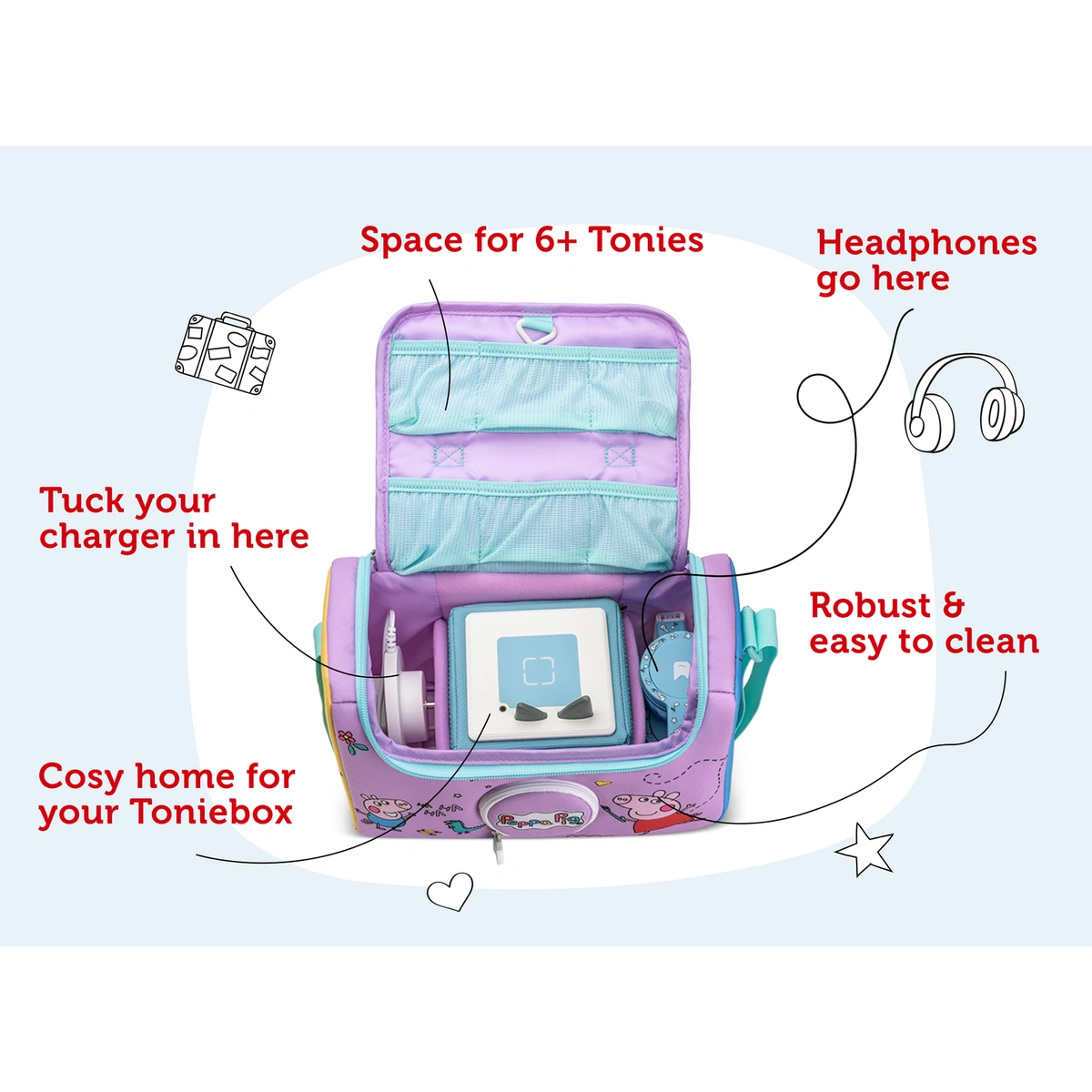 tonies Peppa Pig Listen and Play Bag