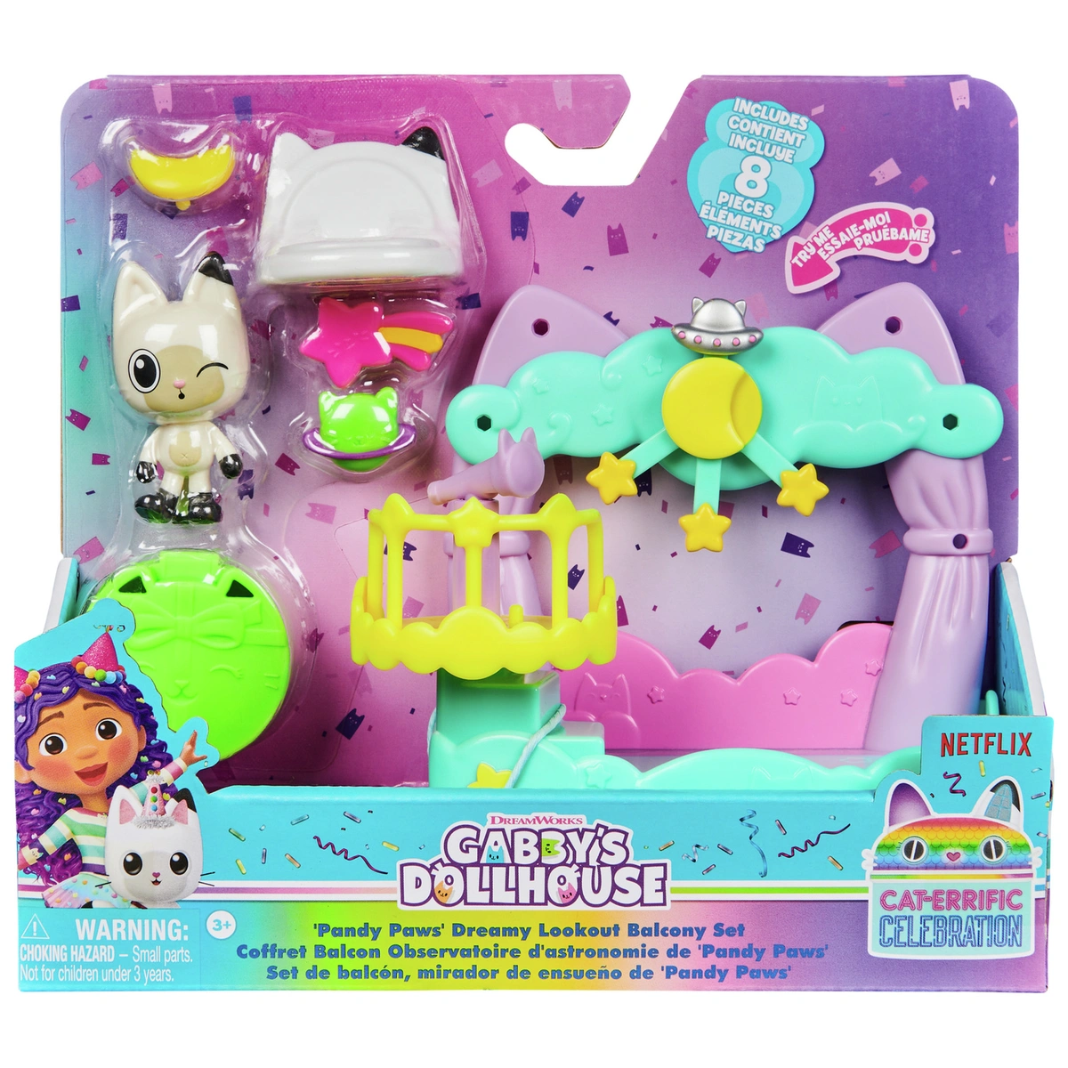 Gabby's Dollhouse Pandy's Paws Balcony Playset