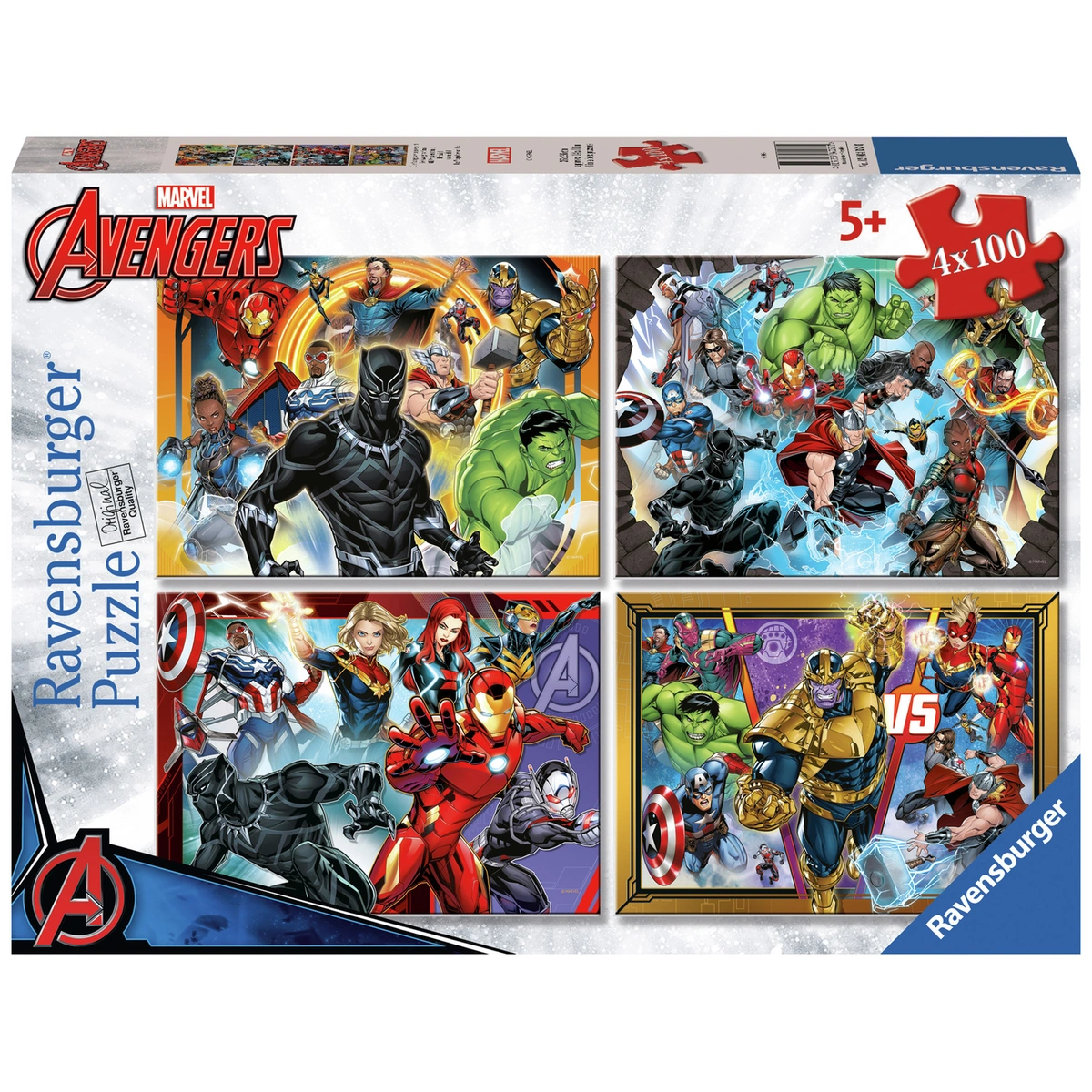 Marvel Avengers 4 X 100 Pieces Puzzle