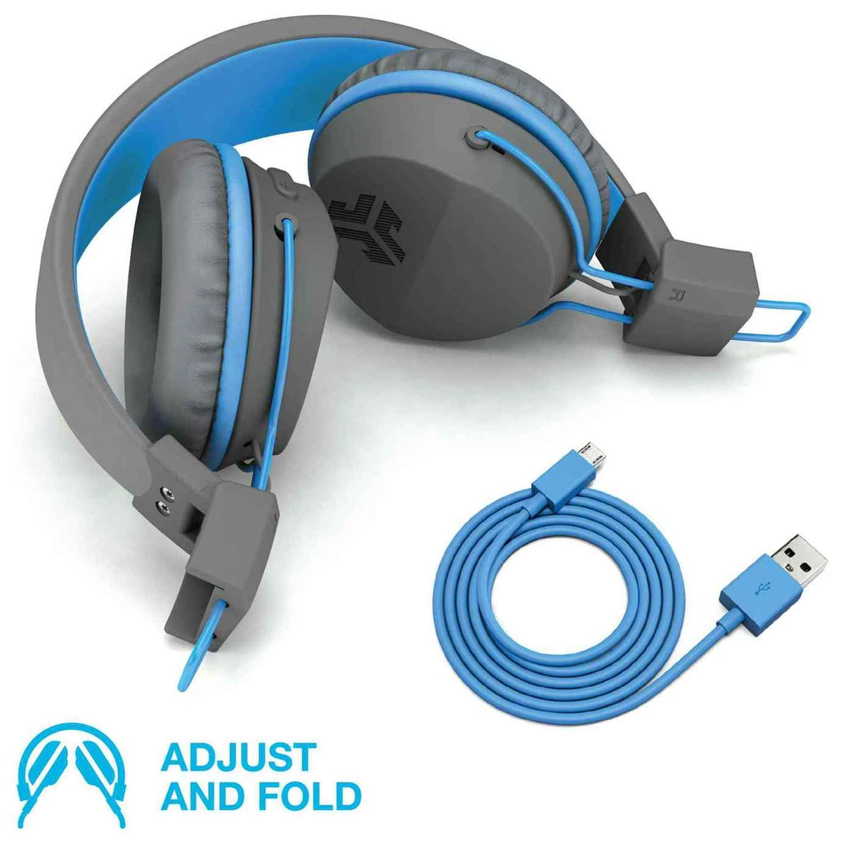 JLab JBuddies Studio Kids Bluetooth Headphones - Grey/Blue
