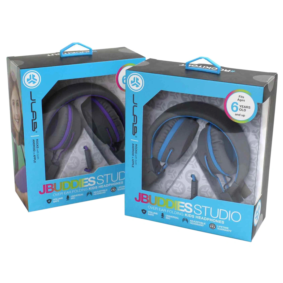 JLab JBuddies Kids Headphones - Grey/ Blue