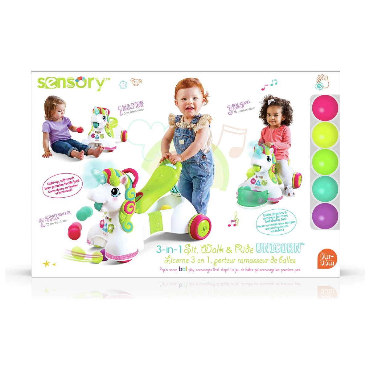 Infantino 3-in-1 Sit, Walk & Ride Unicorn