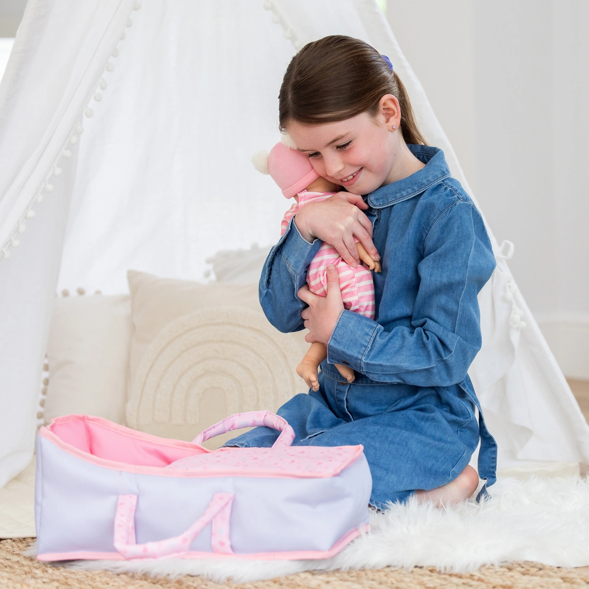 My First Tiny Treasures Baby Doll Carry Cot