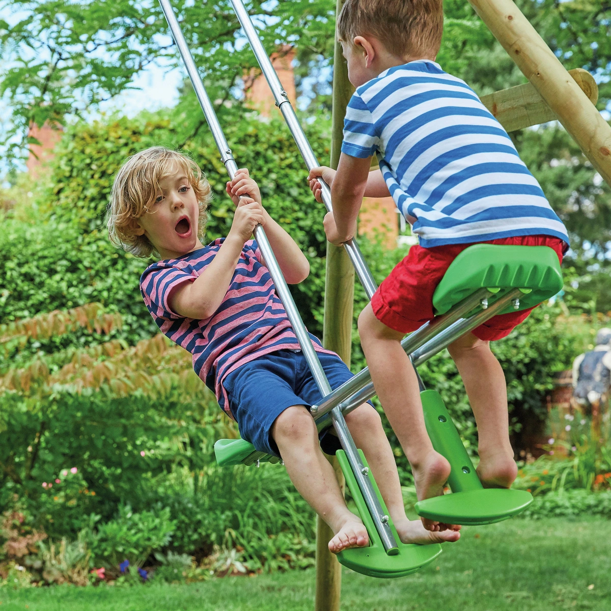TP Heron Kids Wooden Garden Swing Set and Glider