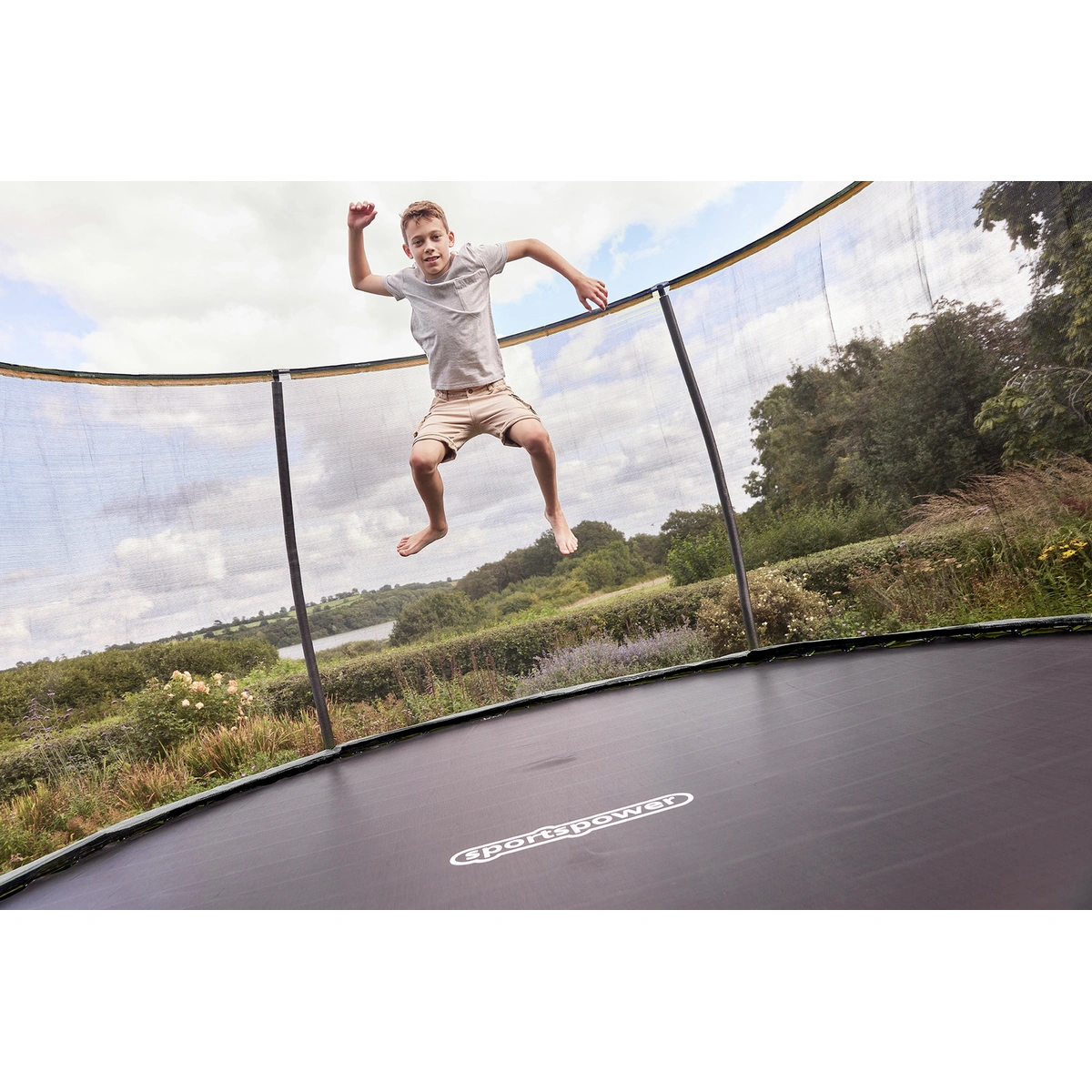 Sportspower 14ft Outdoor Kids Trampoline with Enclosure