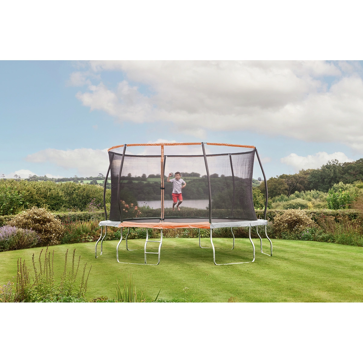 Sportspower 14ft Outdoor Kids Trampoline with Enclosure