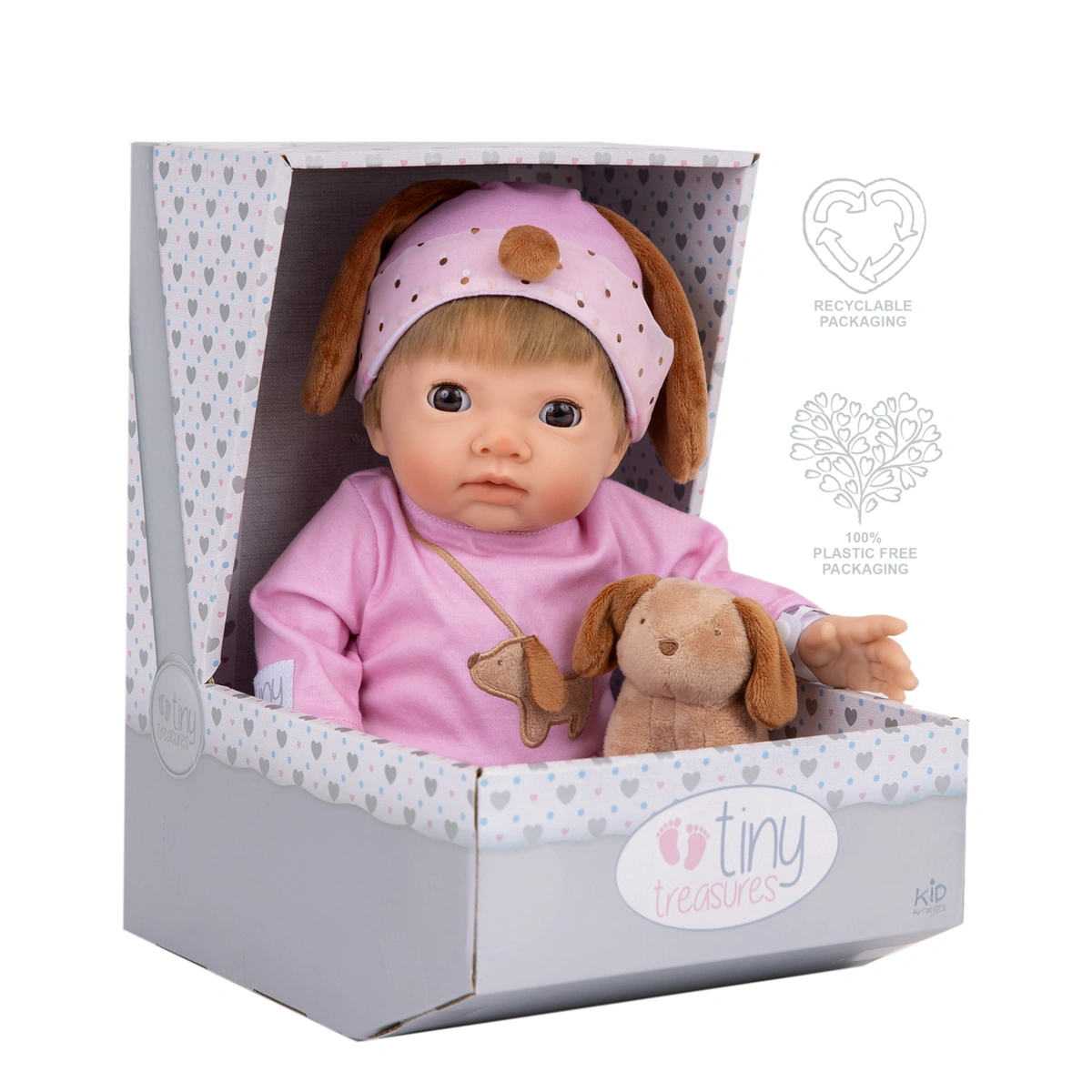 Tiny Treasures Puppy Play Time Doll - 44cm Baby Doll