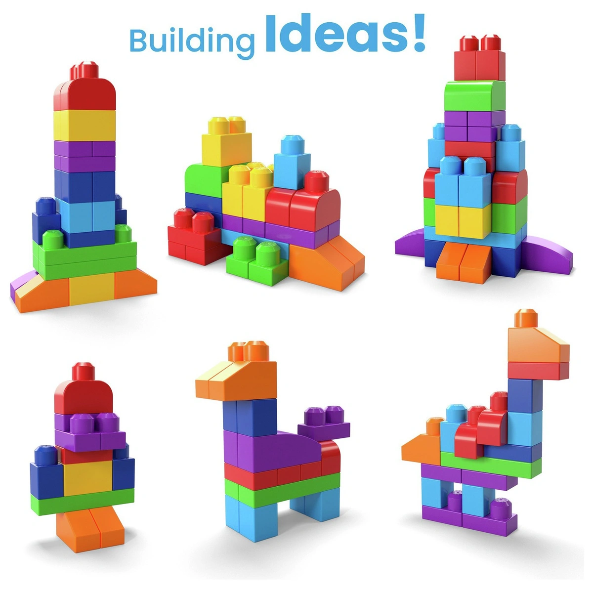 Mega Bloks 60 Piece First Builders Big Building Bag- Classic