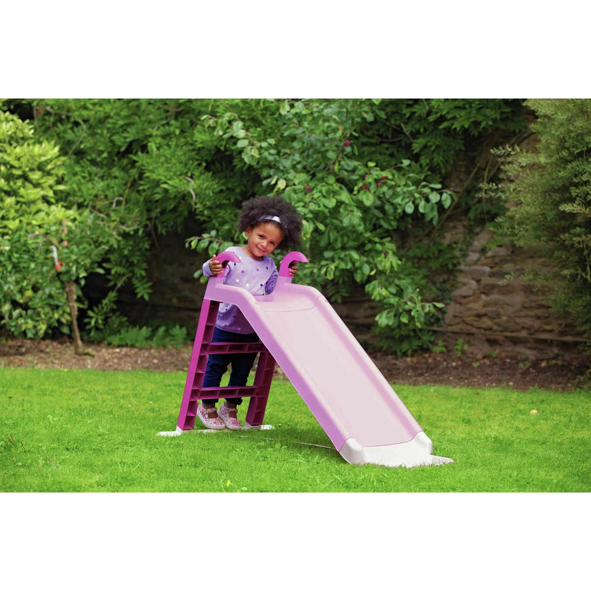 Chad Valley 4ft Kids Garden Slide - Pink