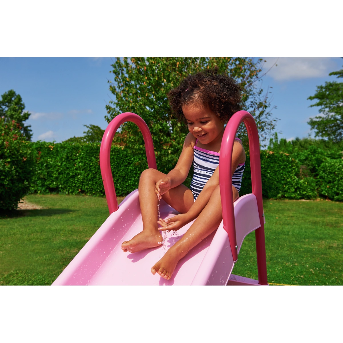 Chad Valley 7ft Kids Garden Slide - Pink