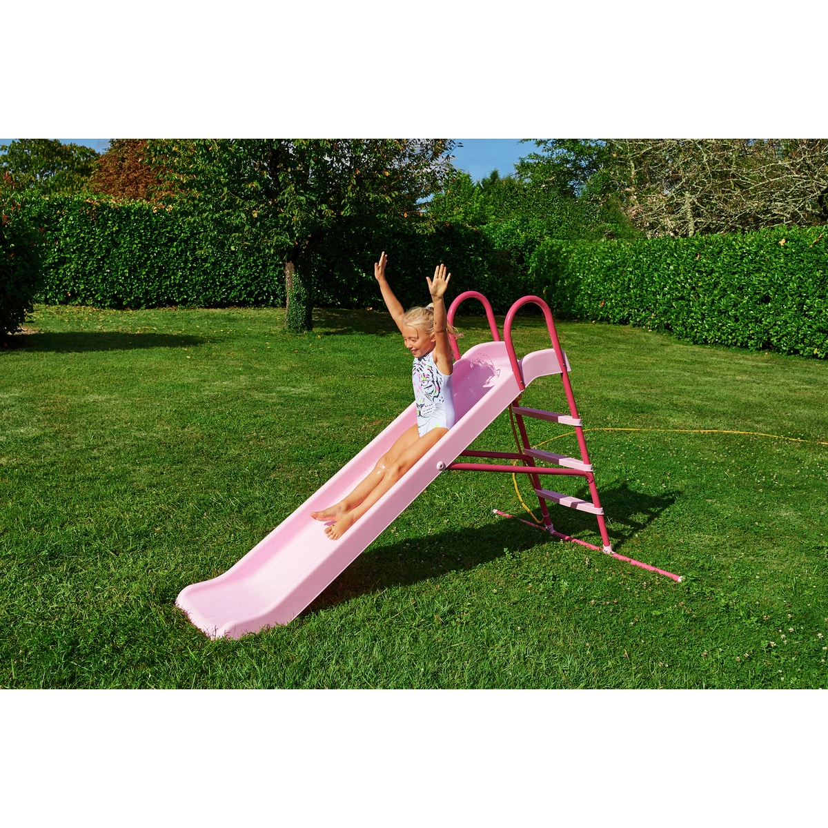 Chad Valley 7ft Kids Garden Slide - Pink