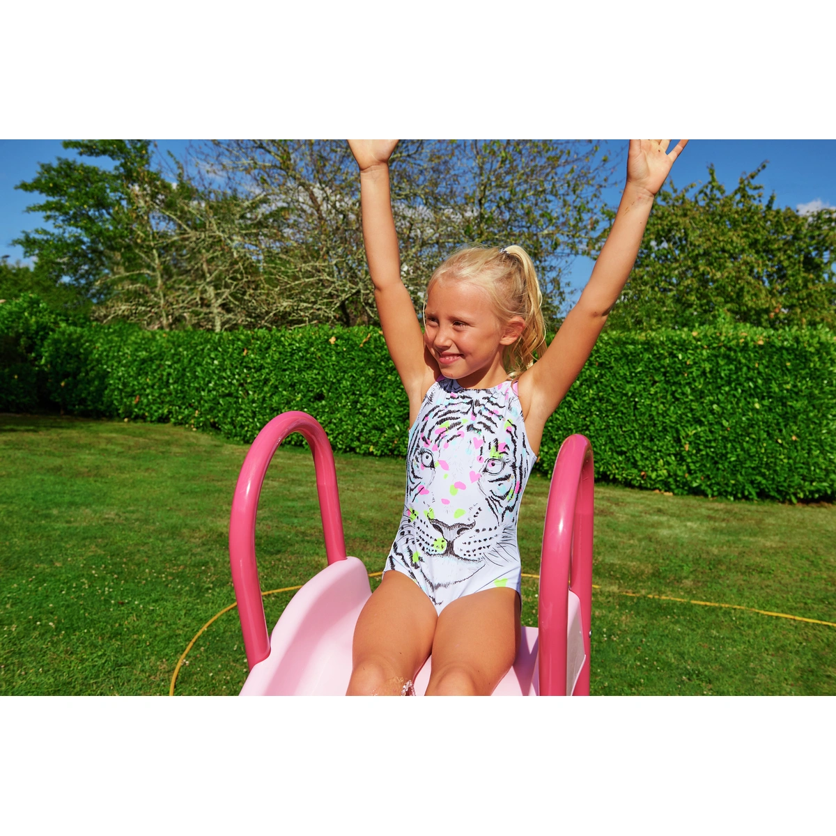 Chad Valley 7ft Kids Garden Slide - Pink