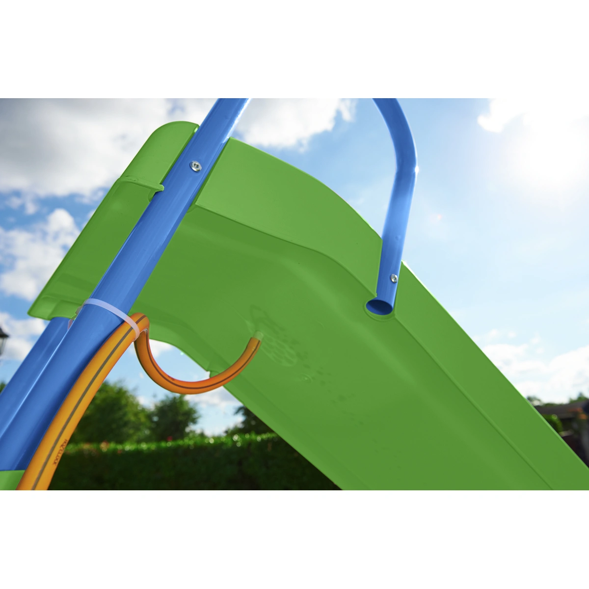 Chad Valley 7ft Kids Garden Slide - Green and Blue
