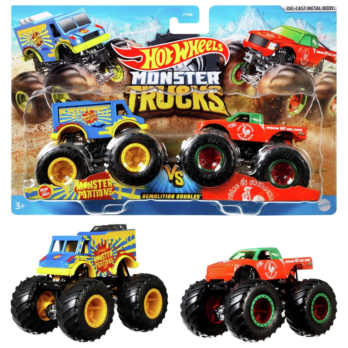 Hot Wheels Monster Trucks Character Vehicles