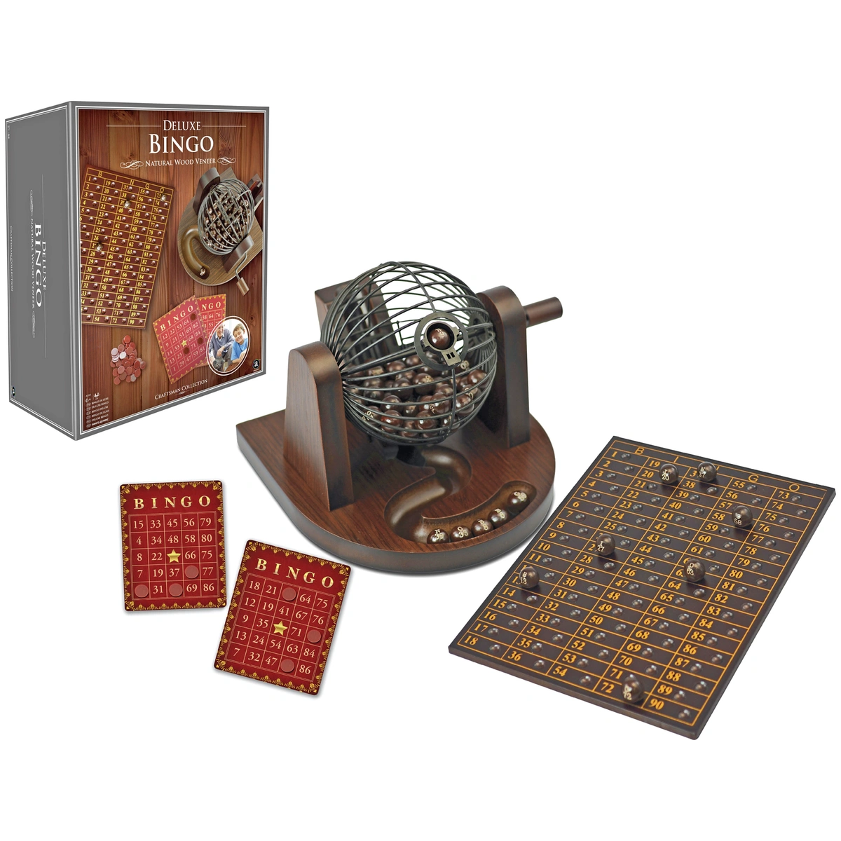 Ambassador Craftsman Wood Veneer Deluxe Bingo