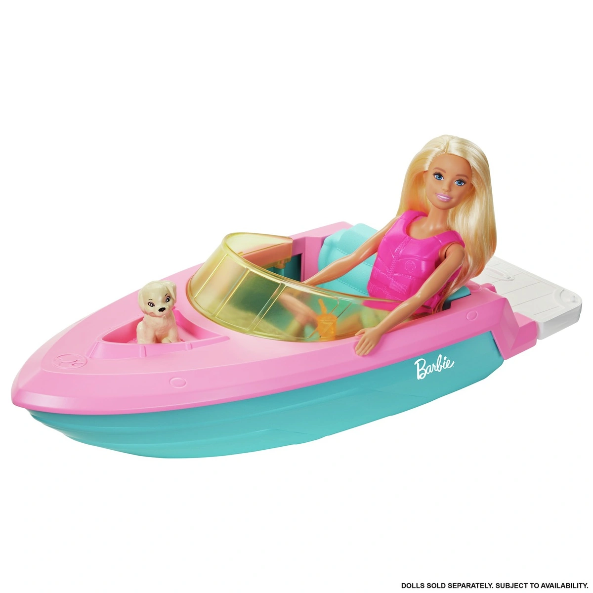 Barbie Boat with Puppy Figure playset