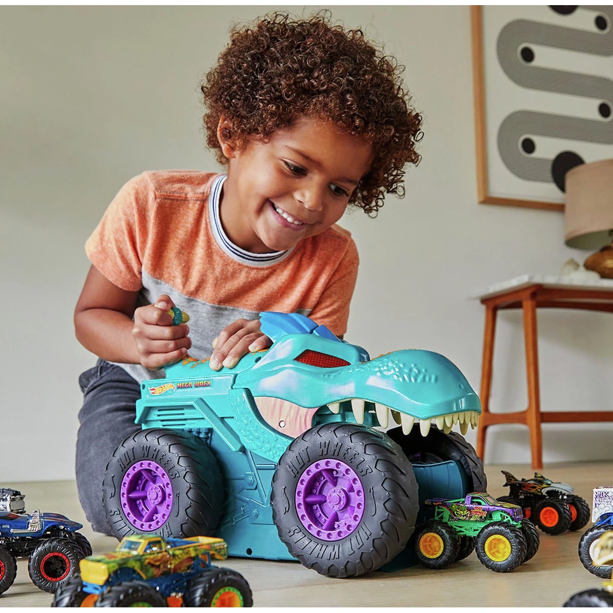 Hot Wheels Monster Trucks Car Chompin' Mega-Wrex Vehicle