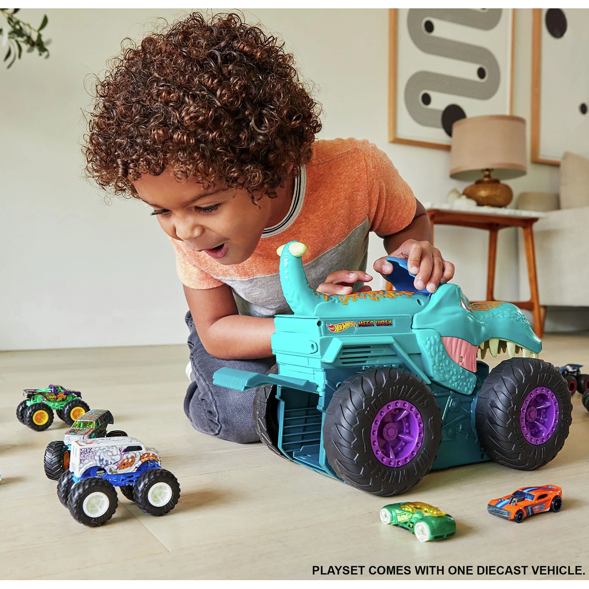 Hot Wheels Monster Trucks Car Chompin' Mega-Wrex Vehicle