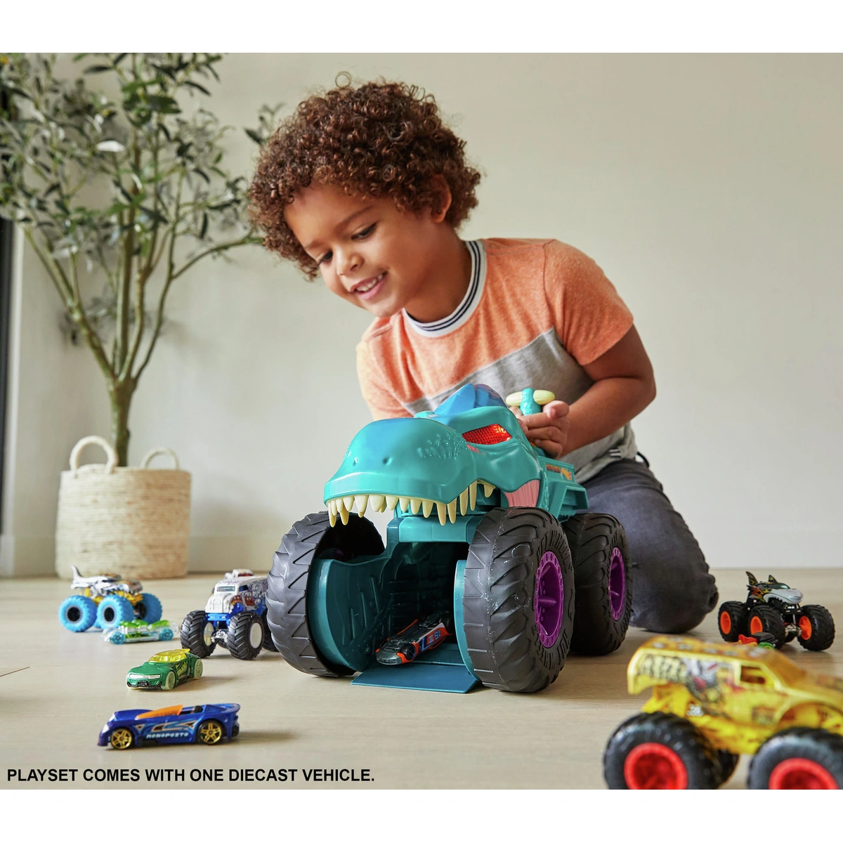 Hot Wheels Monster Trucks Car Chompin' Mega-Wrex Vehicle