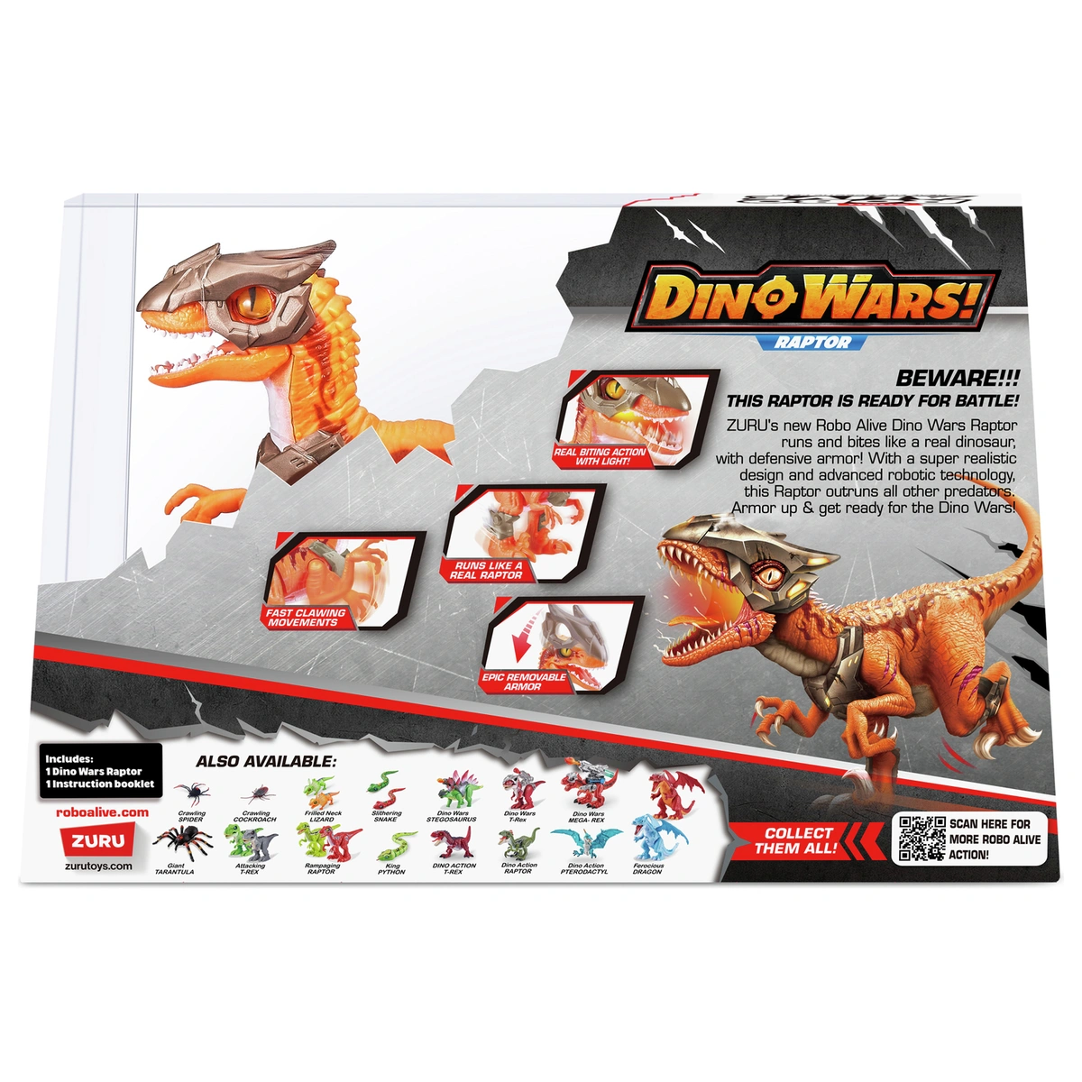 Zuru Robo Alive Dino Wars Raptor Toy