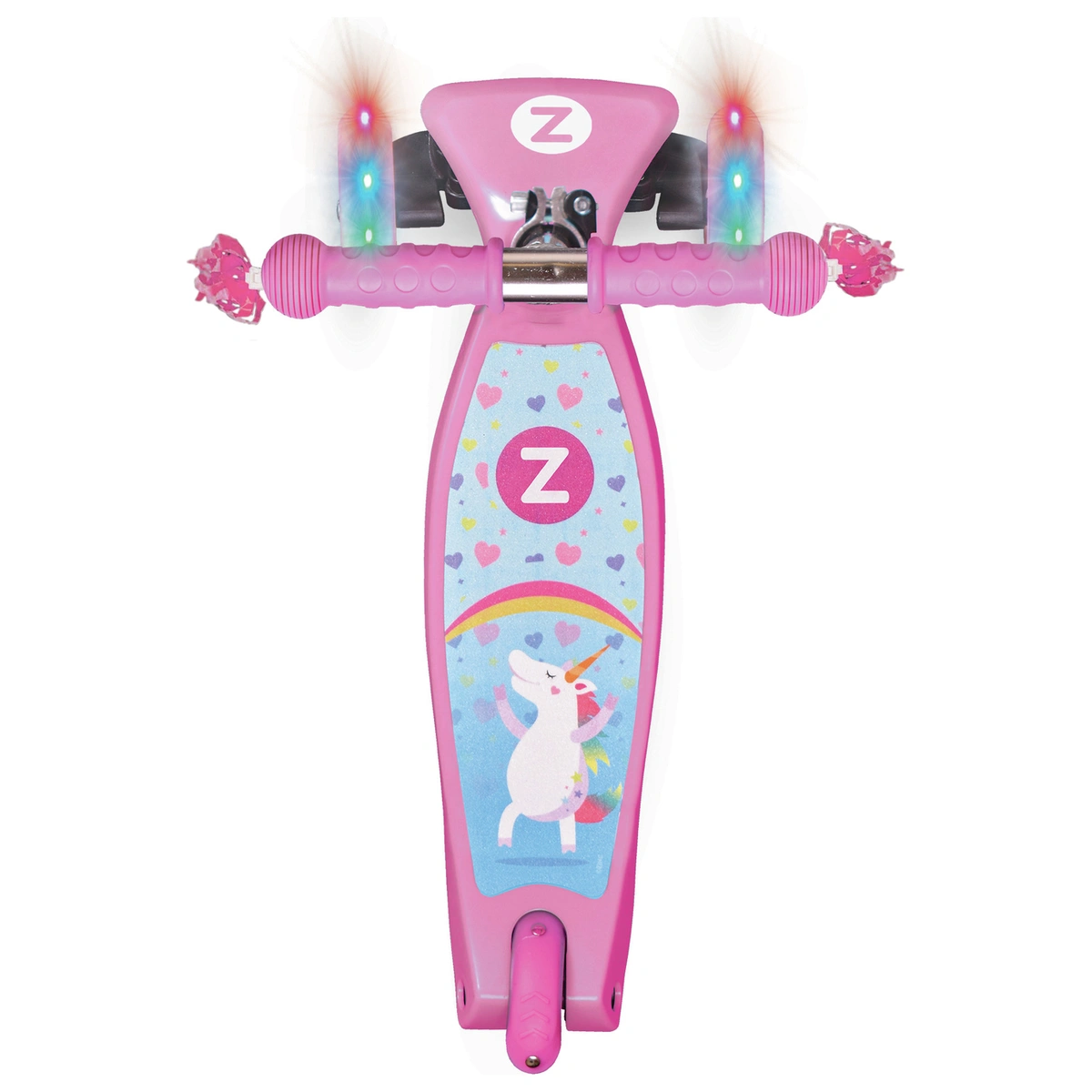 Zinc Safari Unicorn Light Up 3 Wheel Scooter