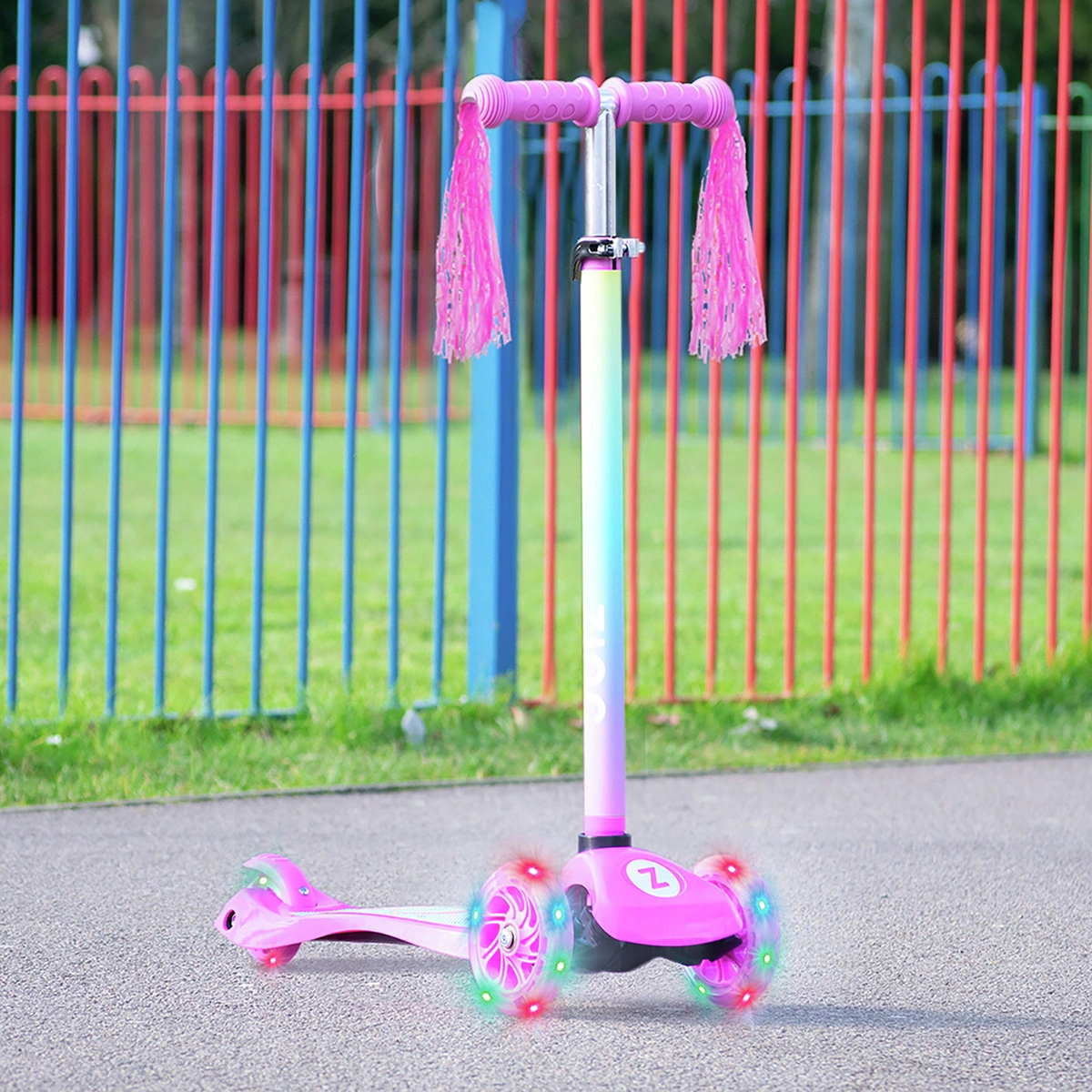 Zinc Safari Unicorn Light Up 3 Wheel Scooter